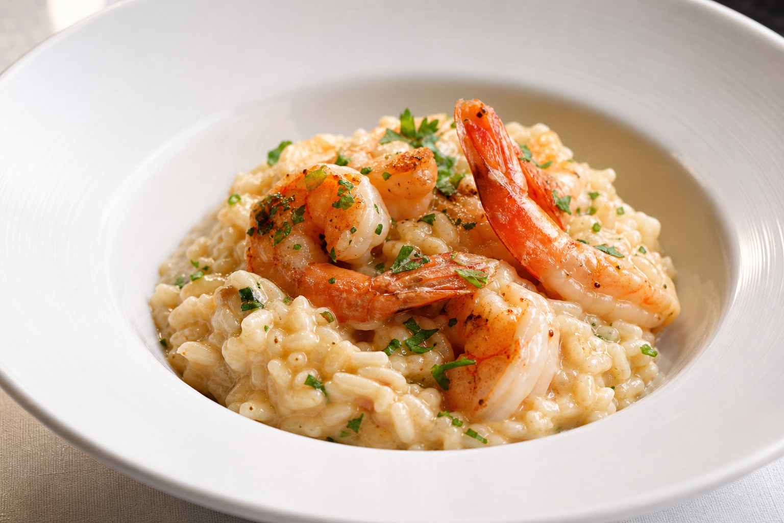 Risoto de camarão
