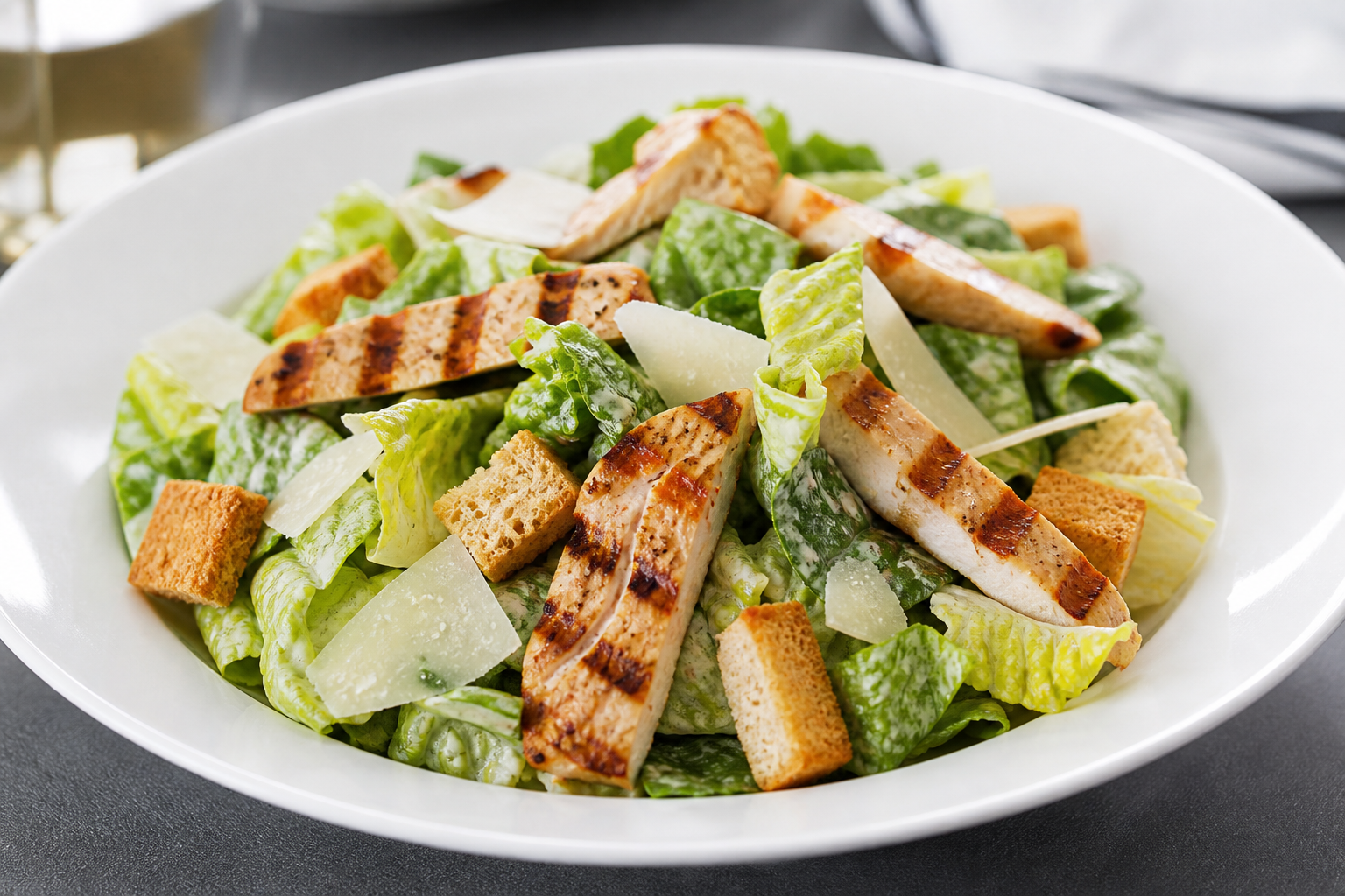 Salada Caesar com frango